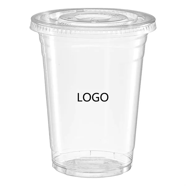24 OZ Clear PET Disposable Coffee Cups with Flat Lids - 24 OZ Clear PET Disposable Coffee Cups with Flat Lids - Image 2 of 2