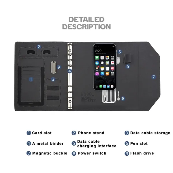 Multi-functional Wireless Charging Notebook - Multi-functional Wireless Charging Notebook - Image 2 of 4