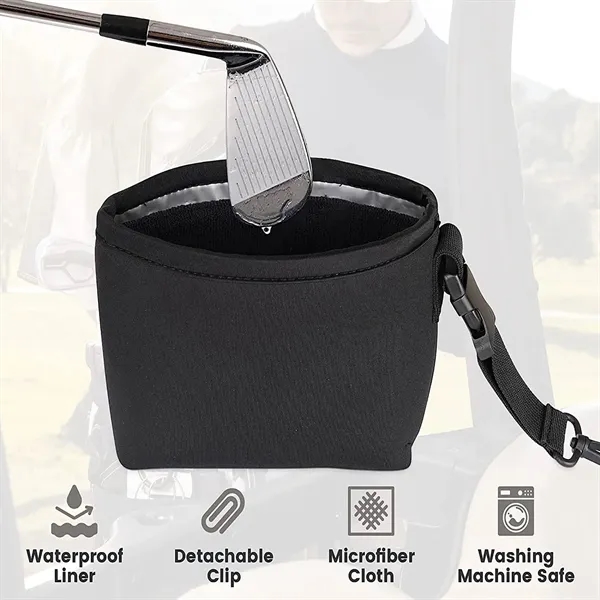 Golf Club And Ball Cleaning Bag With Removable Clip - Golf Club And Ball Cleaning Bag With Removable Clip - Image 3 of 4