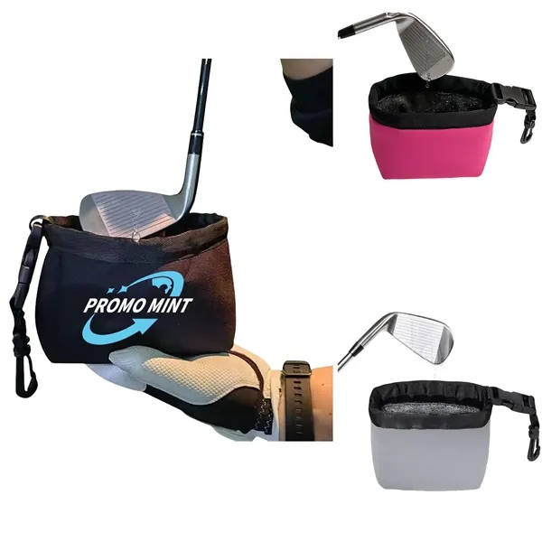 Golf Club And Ball Cleaning Bag With Removable Clip - Golf Club And Ball Cleaning Bag With Removable Clip - Image 0 of 4