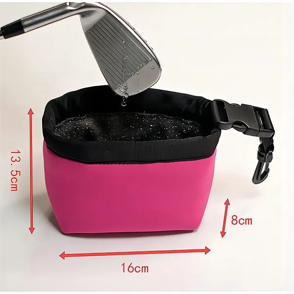 Golf Club And Ball Cleaning Bag With Removable Clip - Golf Club And Ball Cleaning Bag With Removable Clip - Image 1 of 4