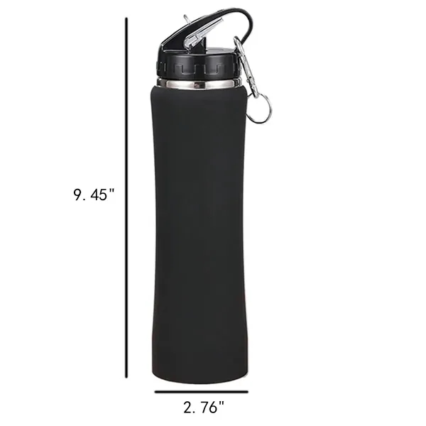 17/20/25 Oz Stainless Steel Water Bottle with Lid and Straw - 17/20/25 Oz Stainless Steel Water Bottle with Lid and Straw - Image 2 of 5