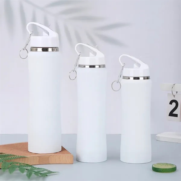 17/20/25 Oz Stainless Steel Water Bottle with Lid and Straw - 17/20/25 Oz Stainless Steel Water Bottle with Lid and Straw - Image 4 of 5