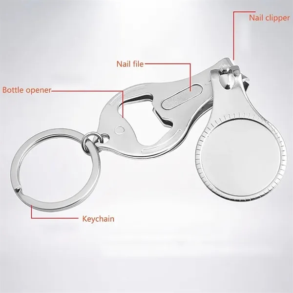 SteelMate 2 in 1 Keychain Tool Bottle Opener & Nail Clipper - SteelMate 2 in 1 Keychain Tool Bottle Opener & Nail Clipper - Image 3 of 3