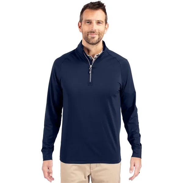 Cutter & Buck Adapt Eco Knit Stretch Quarter Zip Pullover - Cutter & Buck Adapt Eco Knit Stretch Quarter Zip Pullover - Image 0 of 10