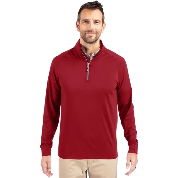 Cutter & Buck Adapt Eco Knit Stretch Quarter Zip Pullover - Cutter & Buck Adapt Eco Knit Stretch Quarter Zip Pullover - Image 1 of 10