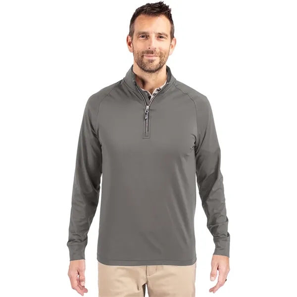 Cutter & Buck Adapt Eco Knit Stretch Quarter Zip Pullover - Cutter & Buck Adapt Eco Knit Stretch Quarter Zip Pullover - Image 3 of 10