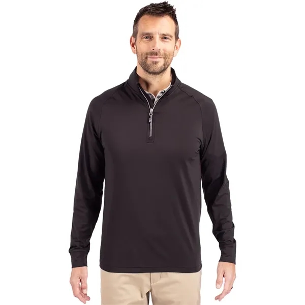 Cutter & Buck Adapt Eco Knit Stretch Quarter Zip Pullover - Cutter & Buck Adapt Eco Knit Stretch Quarter Zip Pullover - Image 4 of 10