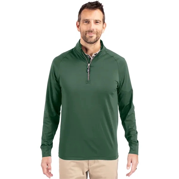 Cutter & Buck Adapt Eco Knit Stretch Quarter Zip Pullover - Cutter & Buck Adapt Eco Knit Stretch Quarter Zip Pullover - Image 5 of 10