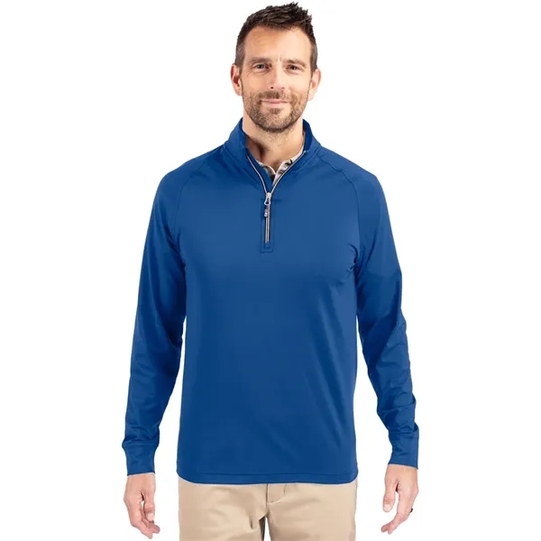Cutter & Buck Adapt Eco Knit Stretch Quarter Zip Pullover - Cutter & Buck Adapt Eco Knit Stretch Quarter Zip Pullover - Image 7 of 10