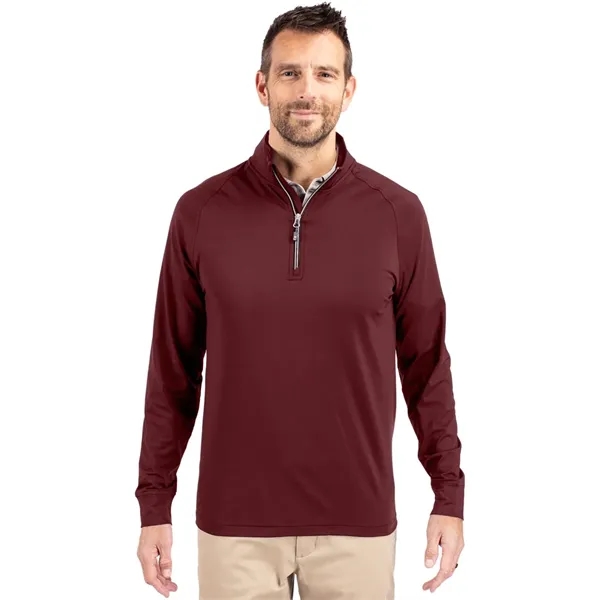 Cutter & Buck Adapt Eco Knit Stretch Quarter Zip Pullover - Cutter & Buck Adapt Eco Knit Stretch Quarter Zip Pullover - Image 9 of 10