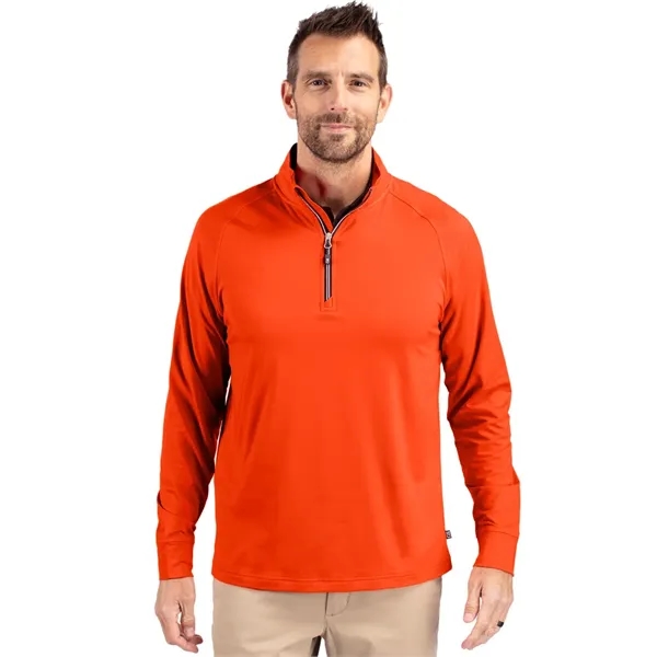 Cutter & Buck Adapt Eco Knit Stretch Quarter Zip Pullover - Cutter & Buck Adapt Eco Knit Stretch Quarter Zip Pullover - Image 10 of 10