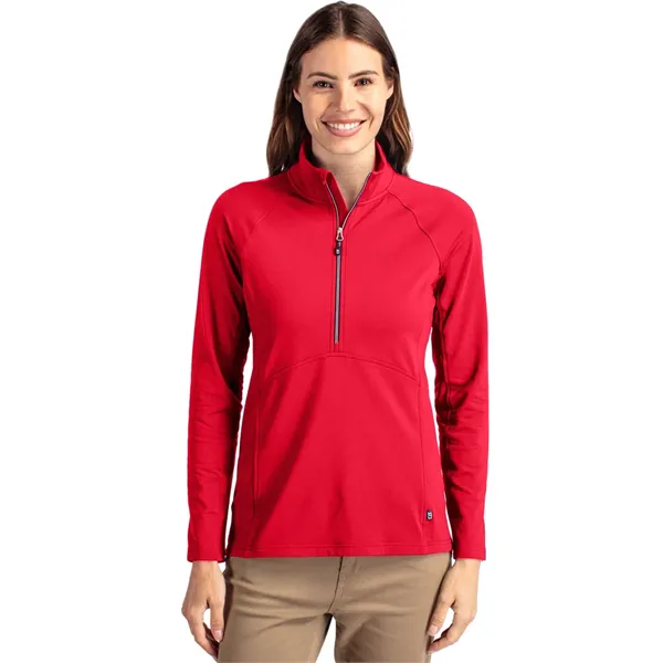 Cutter & Buck Adapt Knit Stretch Womens Half Zip Pullover - Cutter & Buck Adapt Knit Stretch Womens Half Zip Pullover - Image 2 of 11