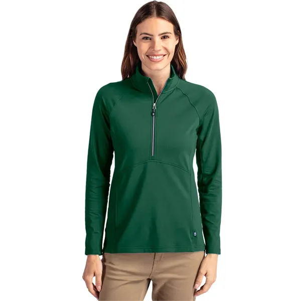 Cutter & Buck Adapt Knit Stretch Womens Half Zip Pullover - Cutter & Buck Adapt Knit Stretch Womens Half Zip Pullover - Image 8 of 11
