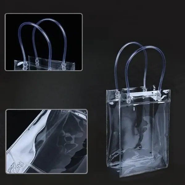 Transparent Thickened Tote Bag For Shopping And Storage - Transparent Thickened Tote Bag For Shopping And Storage - Image 2 of 4