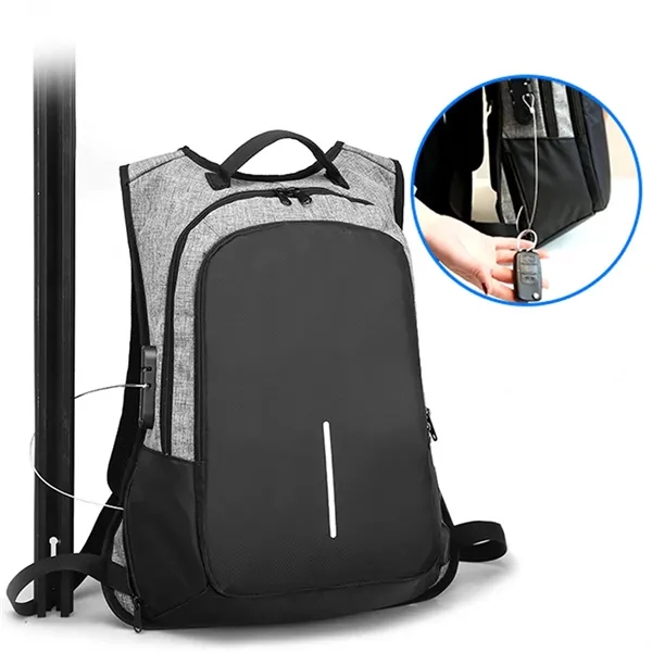 Large Anti Theft Travel Backpack combination lock steel rope - Large Anti Theft Travel Backpack combination lock steel rope - Image 1 of 7