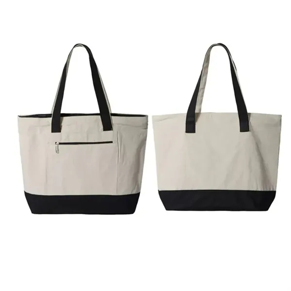 Large Heavy Reusable Cotton Zippered Tote Bags " - Large Heavy Reusable Cotton Zippered Tote Bags " - Image 1 of 2