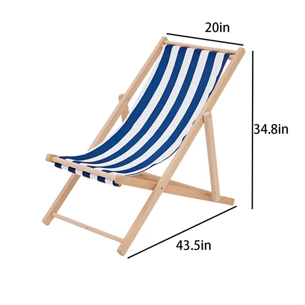 Adjustable Folding Stripe Beach Chaise Lounge Chairs - Adjustable Folding Stripe Beach Chaise Lounge Chairs - Image 1 of 3