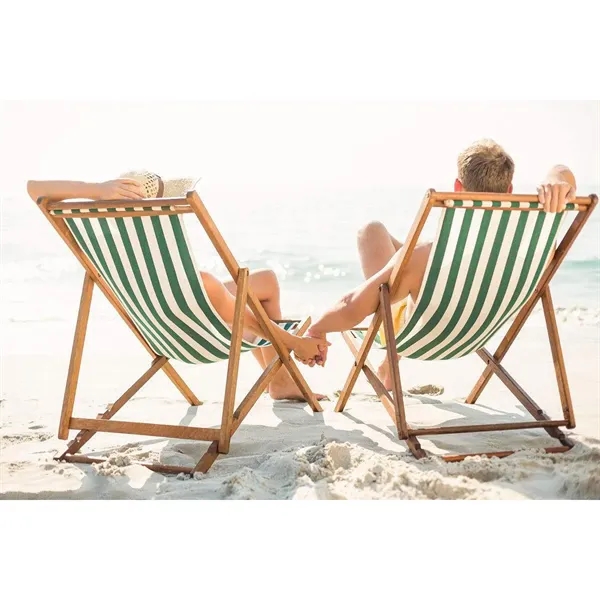 Adjustable Folding Stripe Beach Chaise Lounge Chairs - Adjustable Folding Stripe Beach Chaise Lounge Chairs - Image 3 of 3