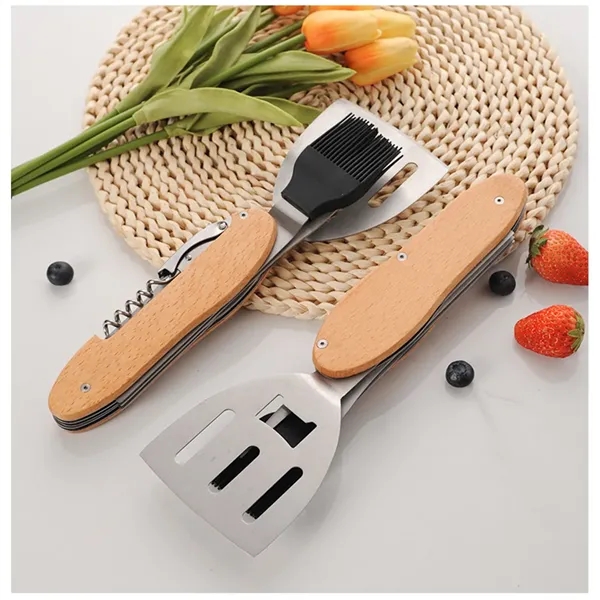 5 In 1 Foldable BBQ Multi Tool Barbecue Grill Accessories - 5 In 1 Foldable BBQ Multi Tool Barbecue Grill Accessories - Image 4 of 6