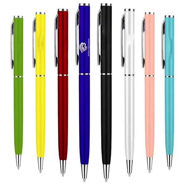 Flat Top Metal Ballpoint Pen - Flat Top Metal Ballpoint Pen - Image 0 of 4