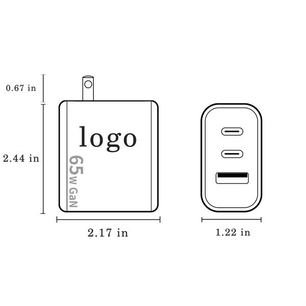 65W Triple-Port Fast Charging Adapter (ACC Series) - 65W Triple-Port Fast Charging Adapter (ACC Series) - Image 1 of 4