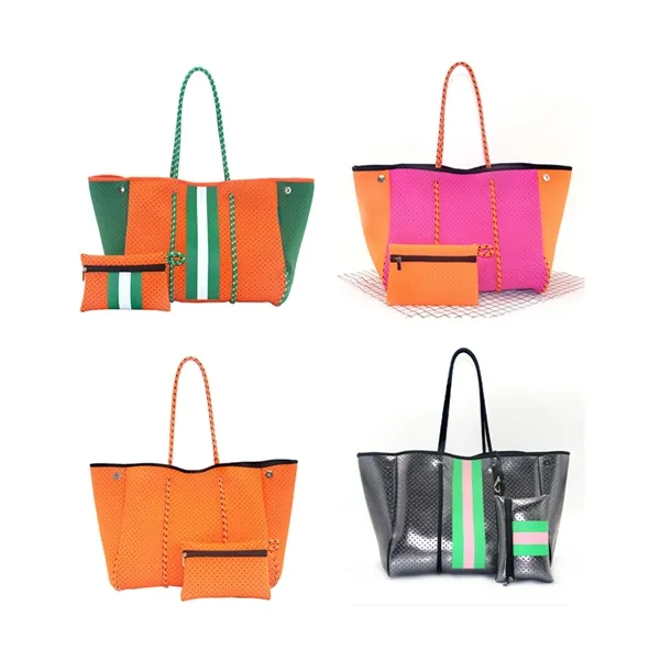 High quality Neon Women Fashion Neoprene Beach Bag - High quality Neon Women Fashion Neoprene Beach Bag - Image 2 of 9