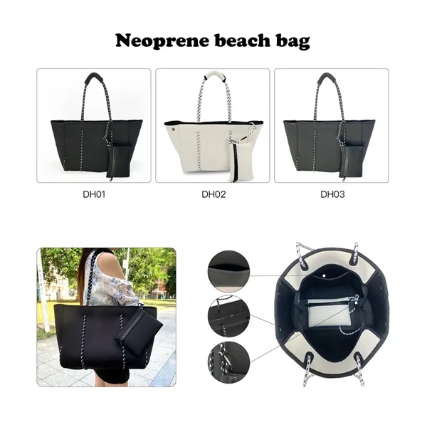 High quality Neon Women Fashion Neoprene Beach Bag - High quality Neon Women Fashion Neoprene Beach Bag - Image 4 of 9