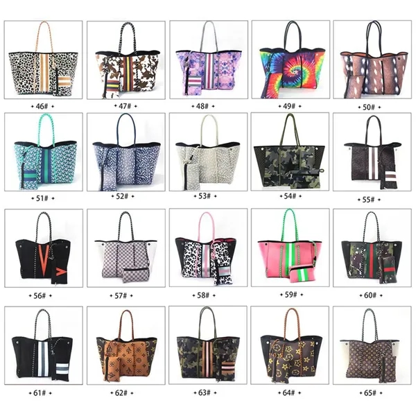 High quality Neon Women Fashion Neoprene Beach Bag - High quality Neon Women Fashion Neoprene Beach Bag - Image 7 of 9