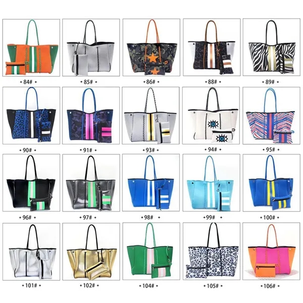 High quality Neon Women Fashion Neoprene Beach Bag - High quality Neon Women Fashion Neoprene Beach Bag - Image 8 of 9