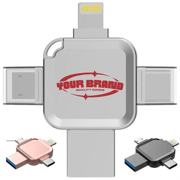 Portable Large Capacity Metal Cross 4 In 1 USB Flash Drive - Portable Large Capacity Metal Cross 4 In 1 USB Flash Drive - Image 0 of 3