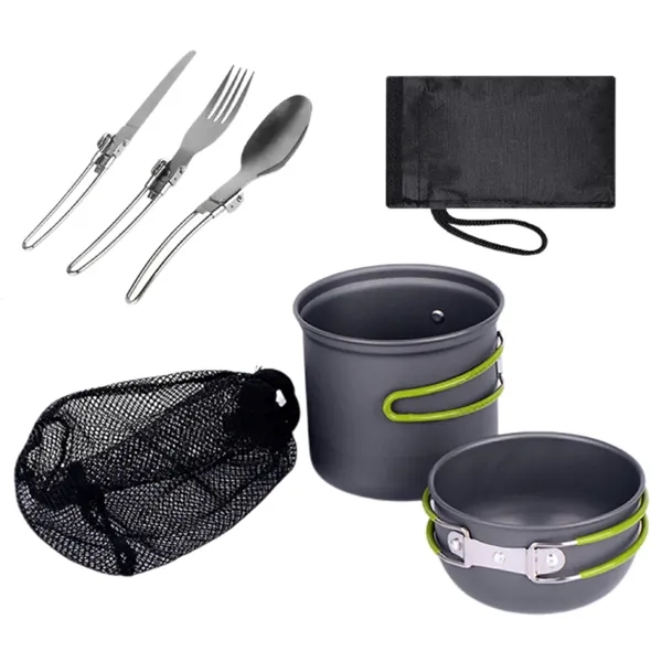 Foldable Outdoor Cooking Pot And Camping Cookware Set - Foldable Outdoor Cooking Pot And Camping Cookware Set - Image 1 of 3