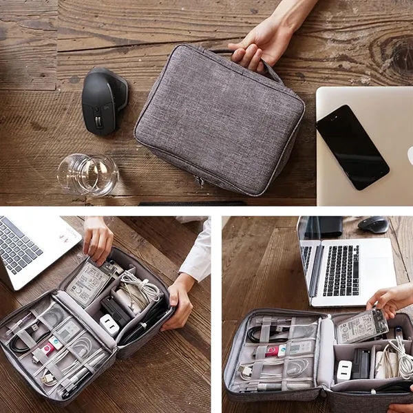 Travel Tech Organizer with Multiple Compartments - Travel Tech Organizer with Multiple Compartments - Image 3 of 4