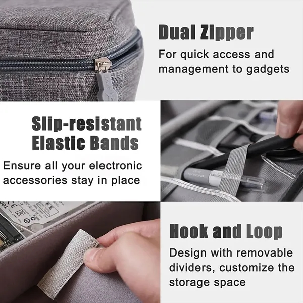 Travel Tech Organizer with Multiple Compartments - Travel Tech Organizer with Multiple Compartments - Image 4 of 4
