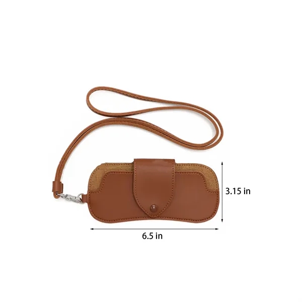 PU Leather Hanging Sunglasses Holder Case Pouch Bag - PU Leather Hanging Sunglasses Holder Case Pouch Bag - Image 1 of 4