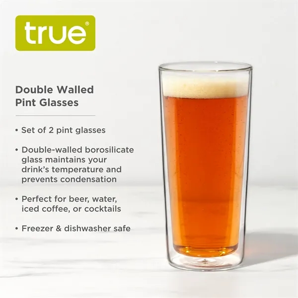 True® Double Walled Beer Pint Glass - True® Double Walled Beer Pint Glass - Image 2 of 7