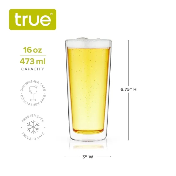 True® Double Walled Beer Pint Glass - True® Double Walled Beer Pint Glass - Image 3 of 7