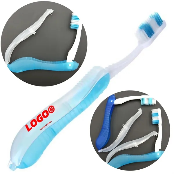 Triple Fold Travel Toothbrush Soft Bristles Portable Dental - Triple Fold Travel Toothbrush Soft Bristles Portable Dental - Image 0 of 5