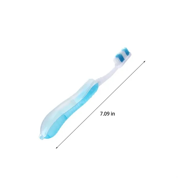 Triple Fold Travel Toothbrush Soft Bristles Portable Dental - Triple Fold Travel Toothbrush Soft Bristles Portable Dental - Image 1 of 5