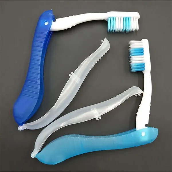 Triple Fold Travel Toothbrush Soft Bristles Portable Dental - Triple Fold Travel Toothbrush Soft Bristles Portable Dental - Image 2 of 5