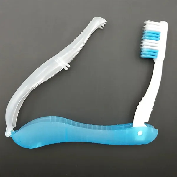 Triple Fold Travel Toothbrush Soft Bristles Portable Dental - Triple Fold Travel Toothbrush Soft Bristles Portable Dental - Image 3 of 5