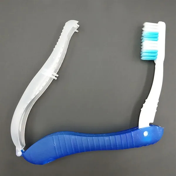 Triple Fold Travel Toothbrush Soft Bristles Portable Dental - Triple Fold Travel Toothbrush Soft Bristles Portable Dental - Image 4 of 5