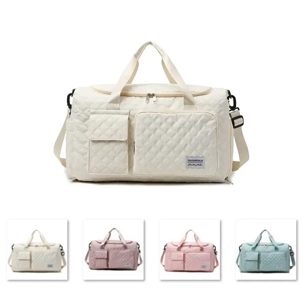 17in Women Carry on Overnight Bag with Shoe Compartment - 17in Women Carry on Overnight Bag with Shoe Compartment - Image 0 of 7