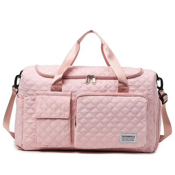 17in Women Carry on Overnight Bag with Shoe Compartment - 17in Women Carry on Overnight Bag with Shoe Compartment - Image 4 of 7