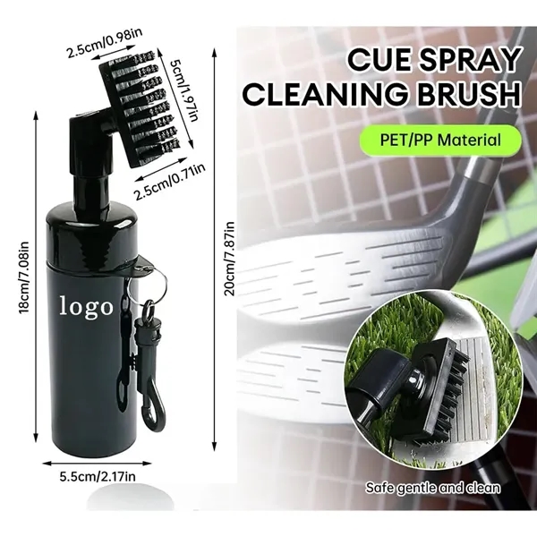 Press-Activated Golf Club Spray Cleaning Brush - Press-Activated Golf Club Spray Cleaning Brush - Image 1 of 3