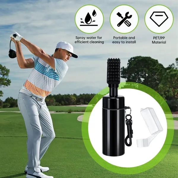 Press-Activated Golf Club Spray Cleaning Brush - Press-Activated Golf Club Spray Cleaning Brush - Image 2 of 3