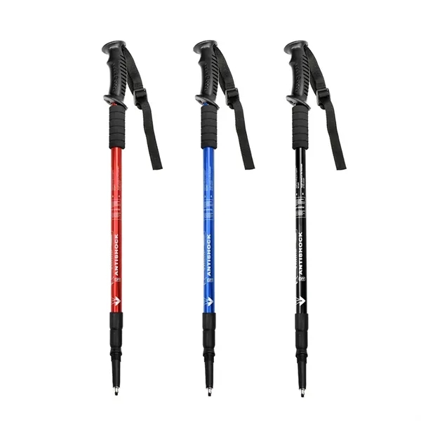 3-Section Straight Handle Aluminum Alloy Trekking Pole - 3-Section Straight Handle Aluminum Alloy Trekking Pole - Image 0 of 3