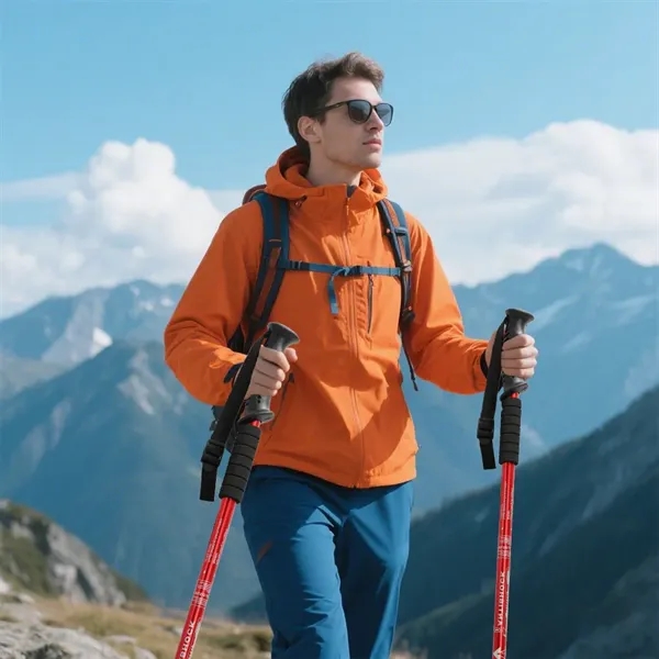 3-Section Straight Handle Aluminum Alloy Trekking Pole - 3-Section Straight Handle Aluminum Alloy Trekking Pole - Image 2 of 3