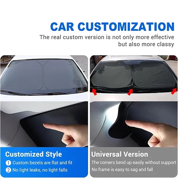 Automotive Front Windshield Sunshade with UV Protection & Gl - Automotive Front Windshield Sunshade with UV Protection & Gl - Image 2 of 3