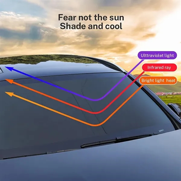 Automotive Front Windshield Sunshade with UV Protection & Gl - Automotive Front Windshield Sunshade with UV Protection & Gl - Image 3 of 3